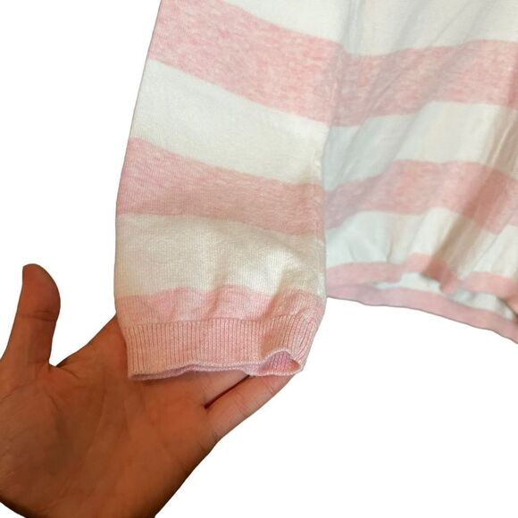 3 for $30! Tommy Hilfiger cotton blend striped v neck sweater - Picture 7 of 10